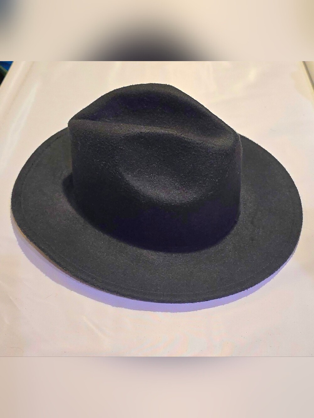 Classic Black Fedora Hat 57 CM
